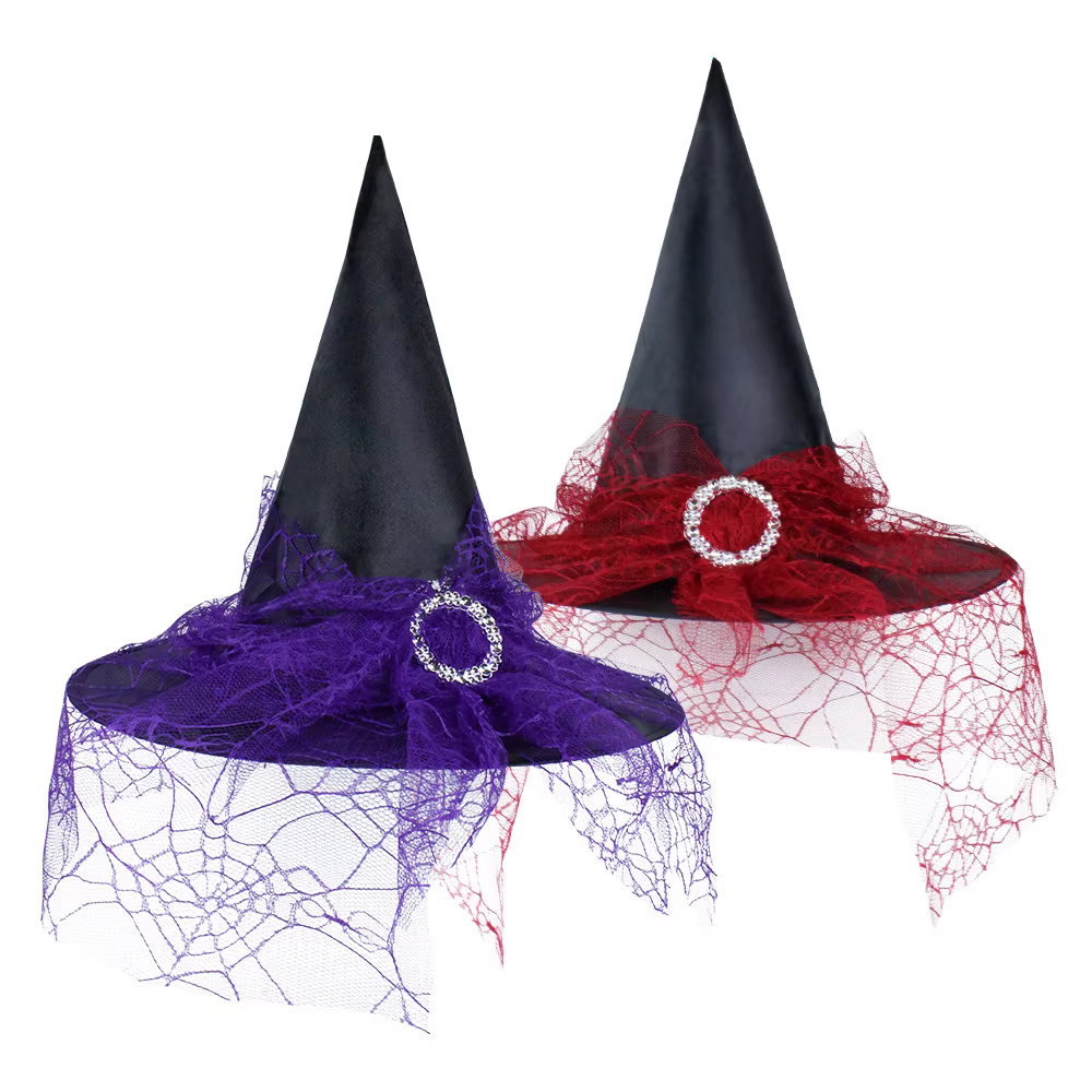 Sombrero de Bruja de Encaje para Cosplay y Halloween - imagen 4