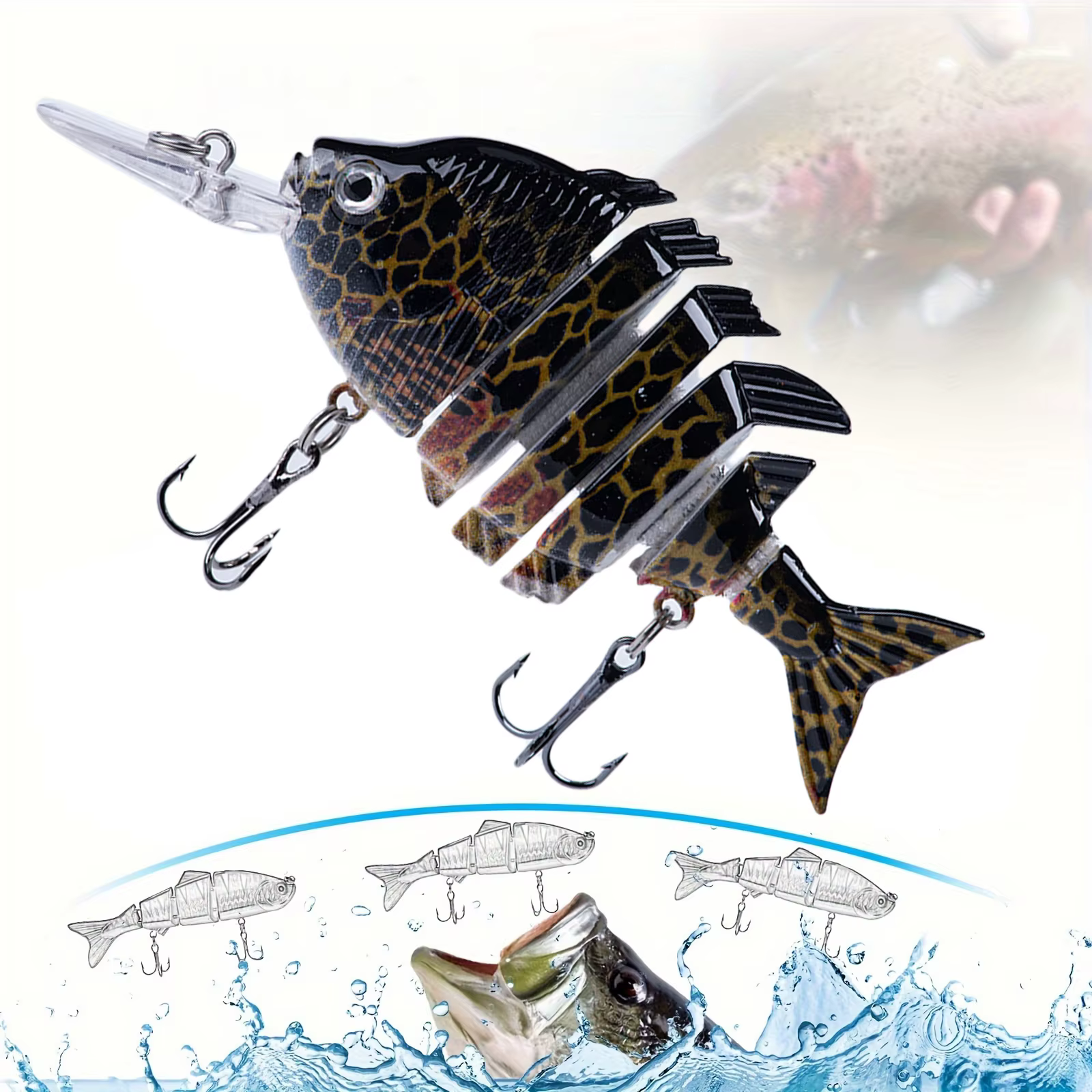 Crankbait Articulado Goture 14.5cm – Wobbler Duro para Lubina - imagen 2