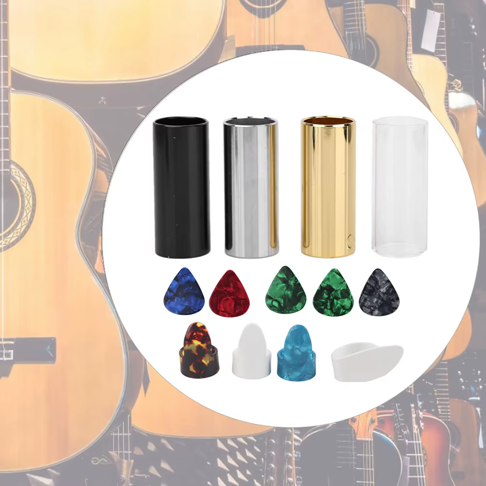 Púas de Guitarra Versátiles Plástico y Metal – Pulgar y Dedos - imagen 2