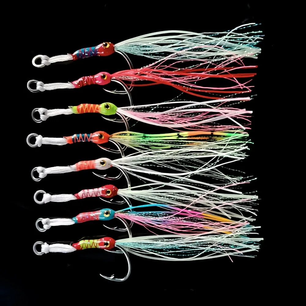 Anzuelo Jigging de acero alto carbono con ojos 3D para mar