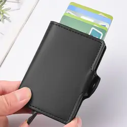 Tarjetero Hombre Cuero con Protección RFID – Cartera Minimalista Delgada