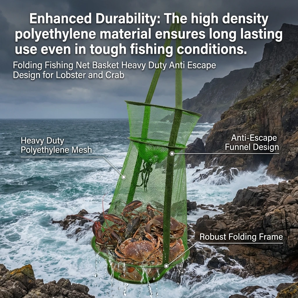 Red de pesca portátil plegable y engrosada para peces vivos