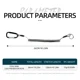 ShareShark cordón de seguridad con mosquetón anticaídas para pesca - imagen 2