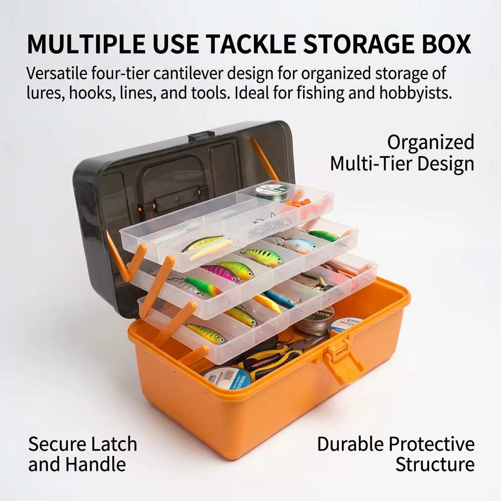 Caja de Aparejos Portátil Multi-capa para Señuelos y Pescar - imagen 2