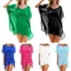 Vestido de playa holgado cuello en V con protección solar talla grande - imagen 4