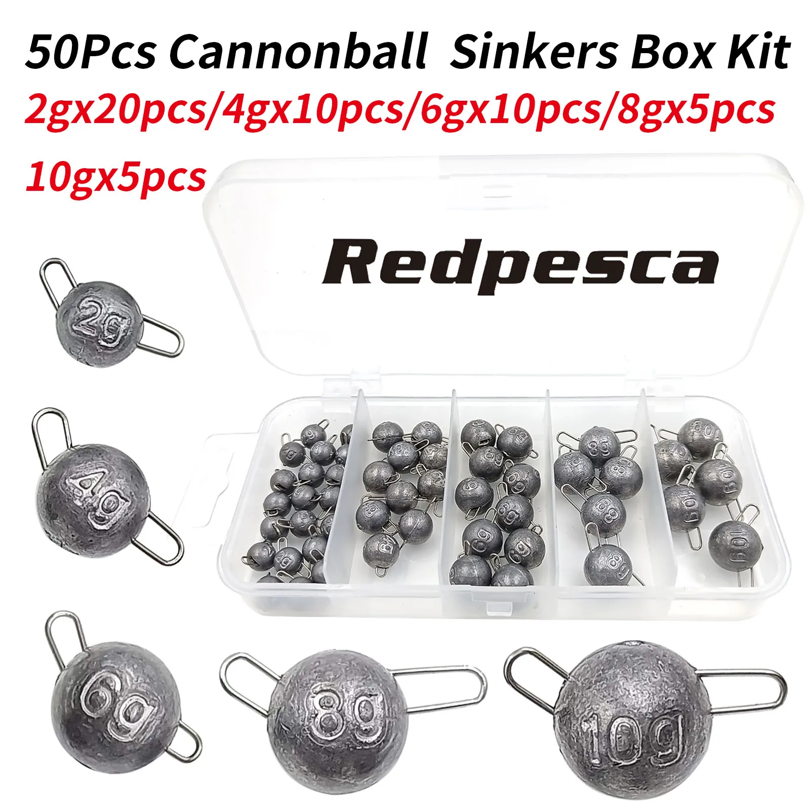 Plomos Cannonball en caja organizadora