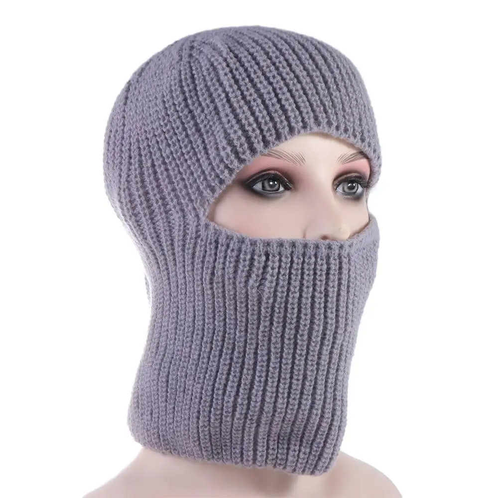 Pasamontañas cortavientos gorro tejido cálido multifunción Baotou - imagen 2