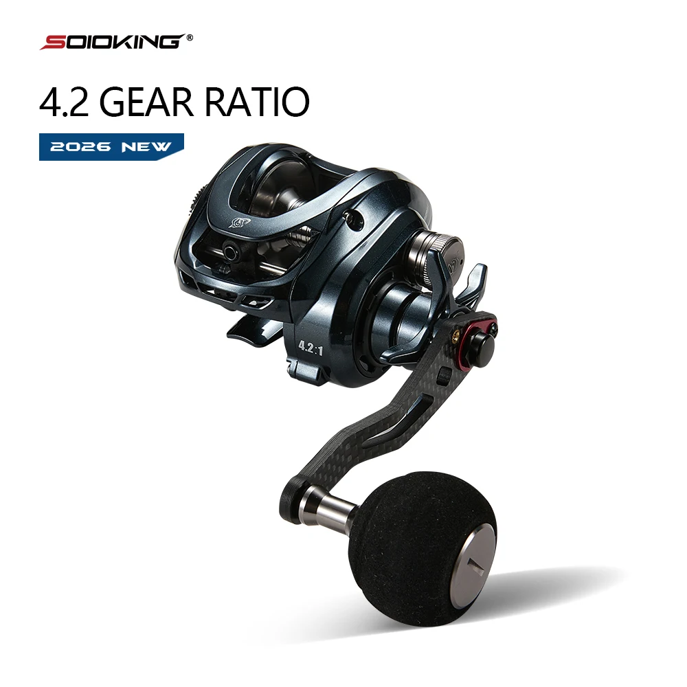 Carrete Baitcasting agua salada Soloking Arcrox con freno robusto - imagen 2
