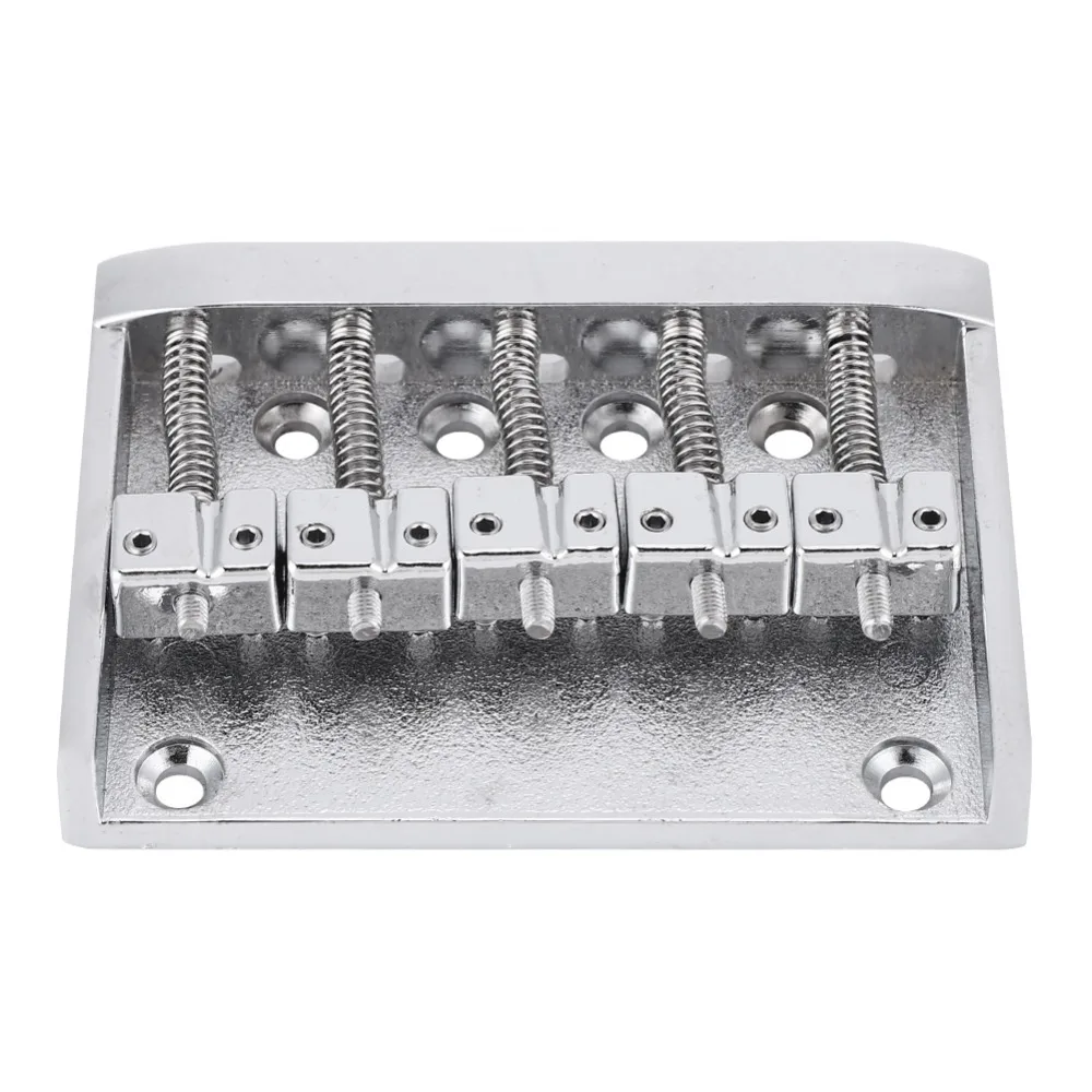 Puente para Bajo eléctrico negro/plateado con placa de sujeción - imagen 5