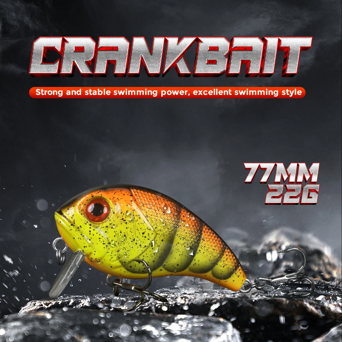 WATERBOY Crankbait 77mm – Wobbler duro 22g - imagen 4