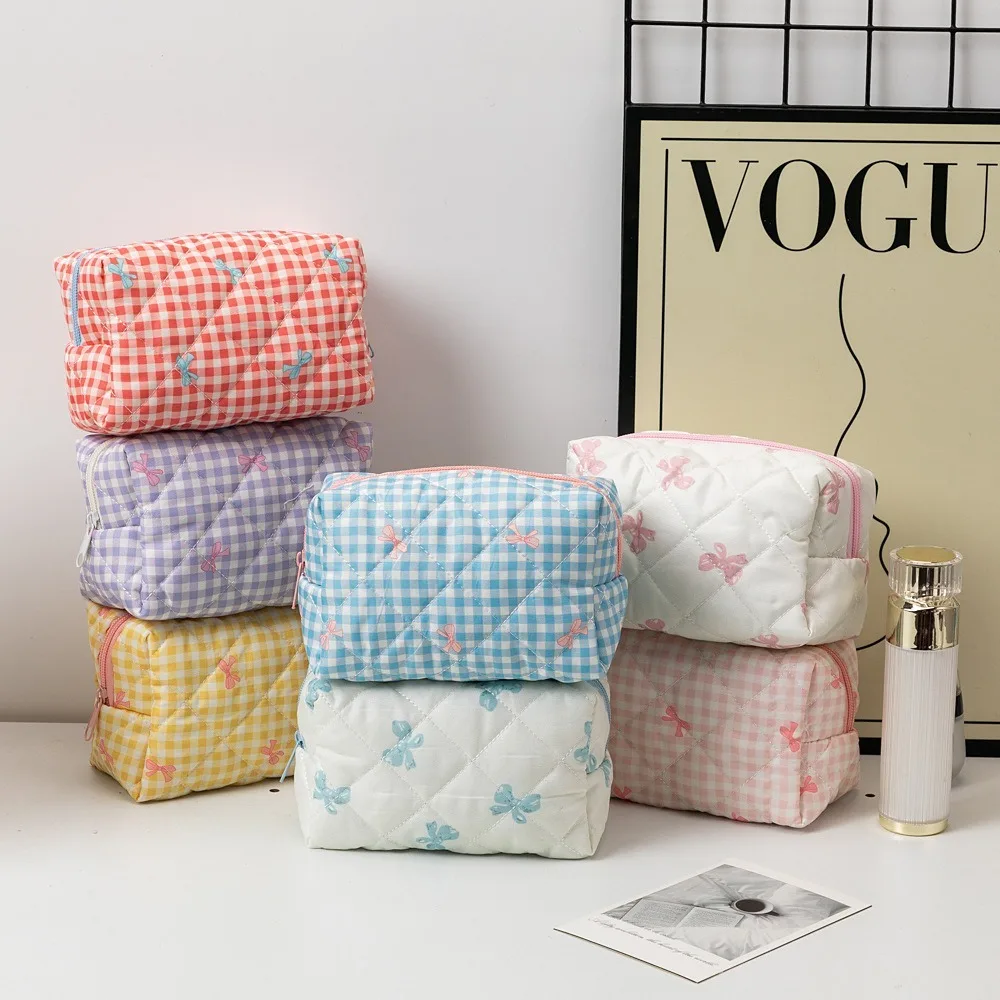 Bolsa de aseo acolchada portátil de gran capacidad para mujer - imagen 4