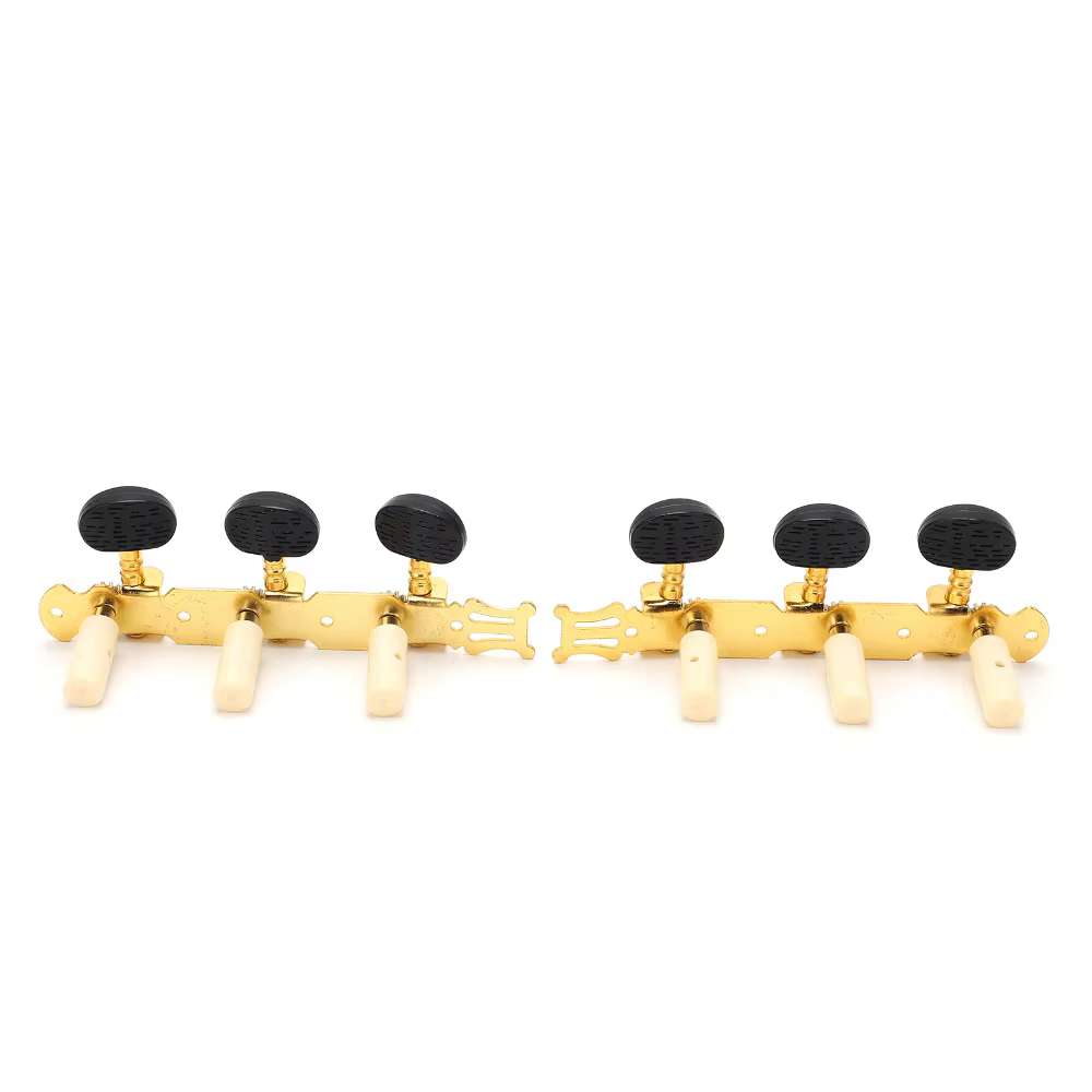 Clavijas de Afinación para Guitarra 3L 3R – Negras y Doradas - imagen 4
