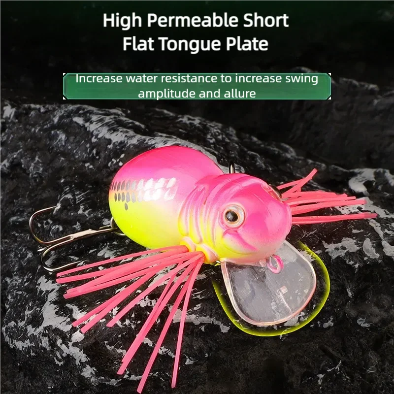 Popper flotante Minnow tipo mosca — señuelo abeja para agua dulce - imagen 3