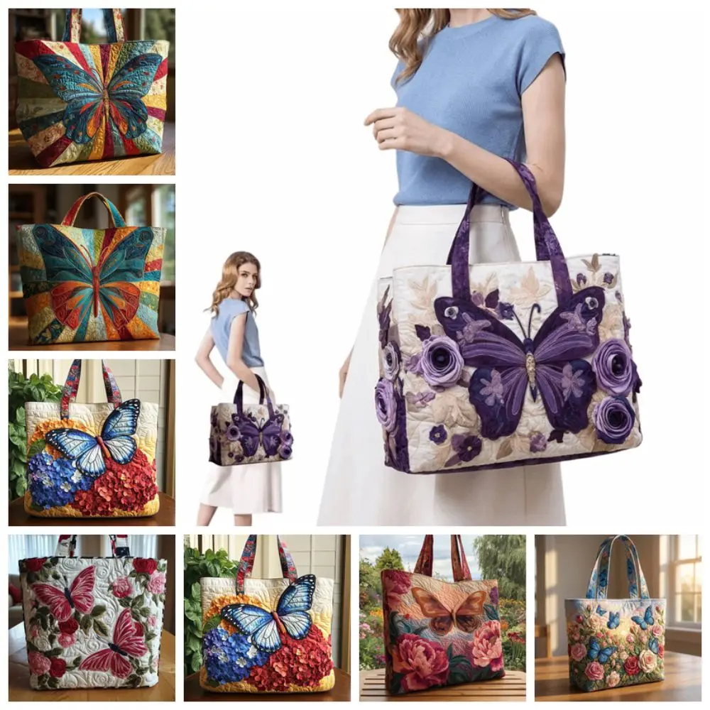 Bolso de viaje ligero vintage con patrones 3D mariposas - imagen 3