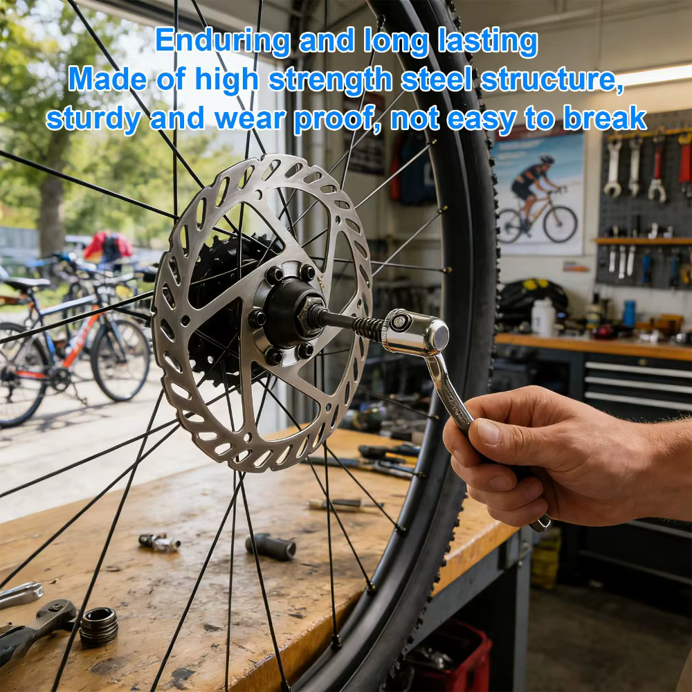 Eje de liberación rápida para bicicleta – Acero plateado, rueda trasera - imagen 4