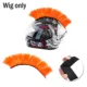 Peluca Mohawk sintética para casco de moto con adhesivos reutilizables - imagen 4