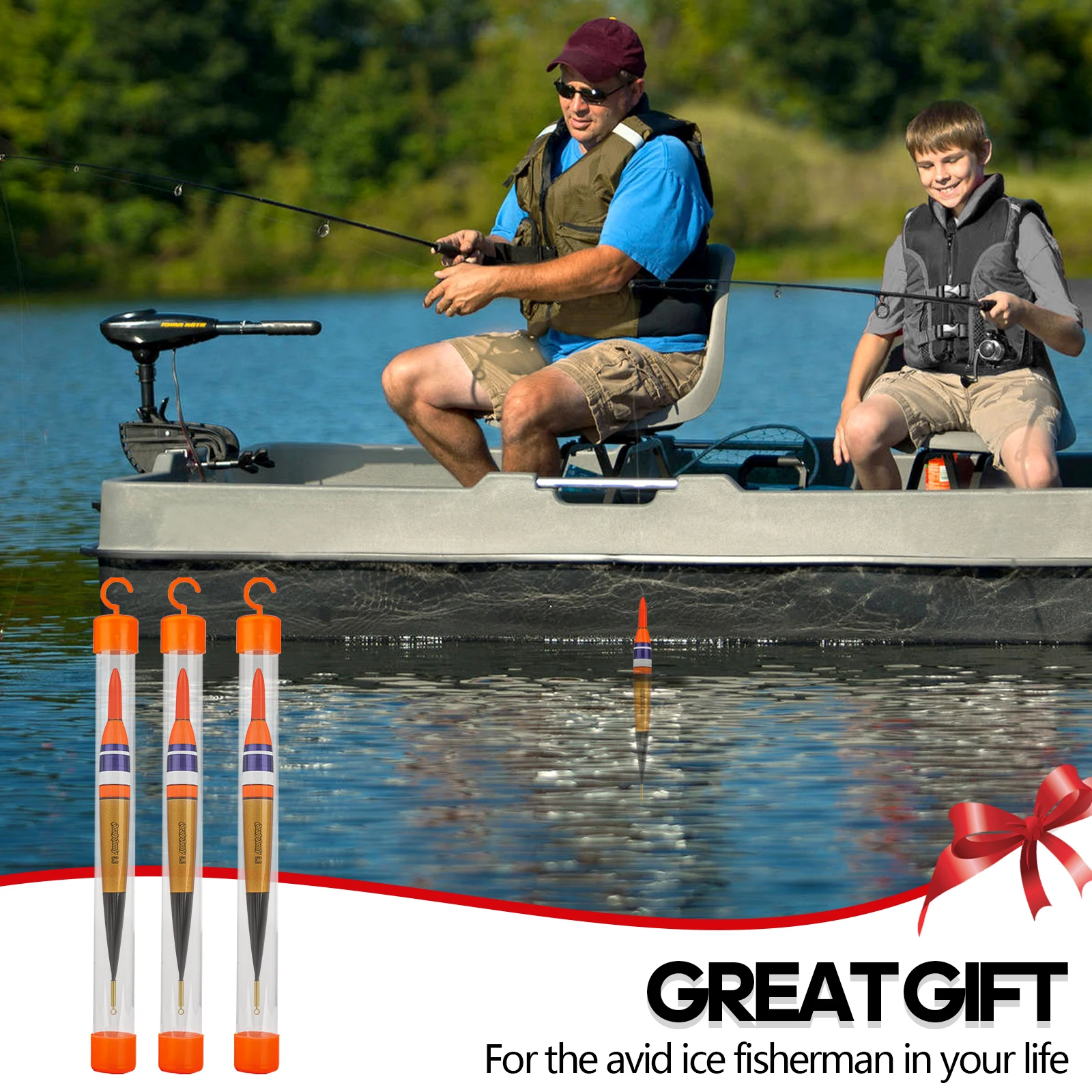 Juego de 3 boyas LED para pesca nocturna
