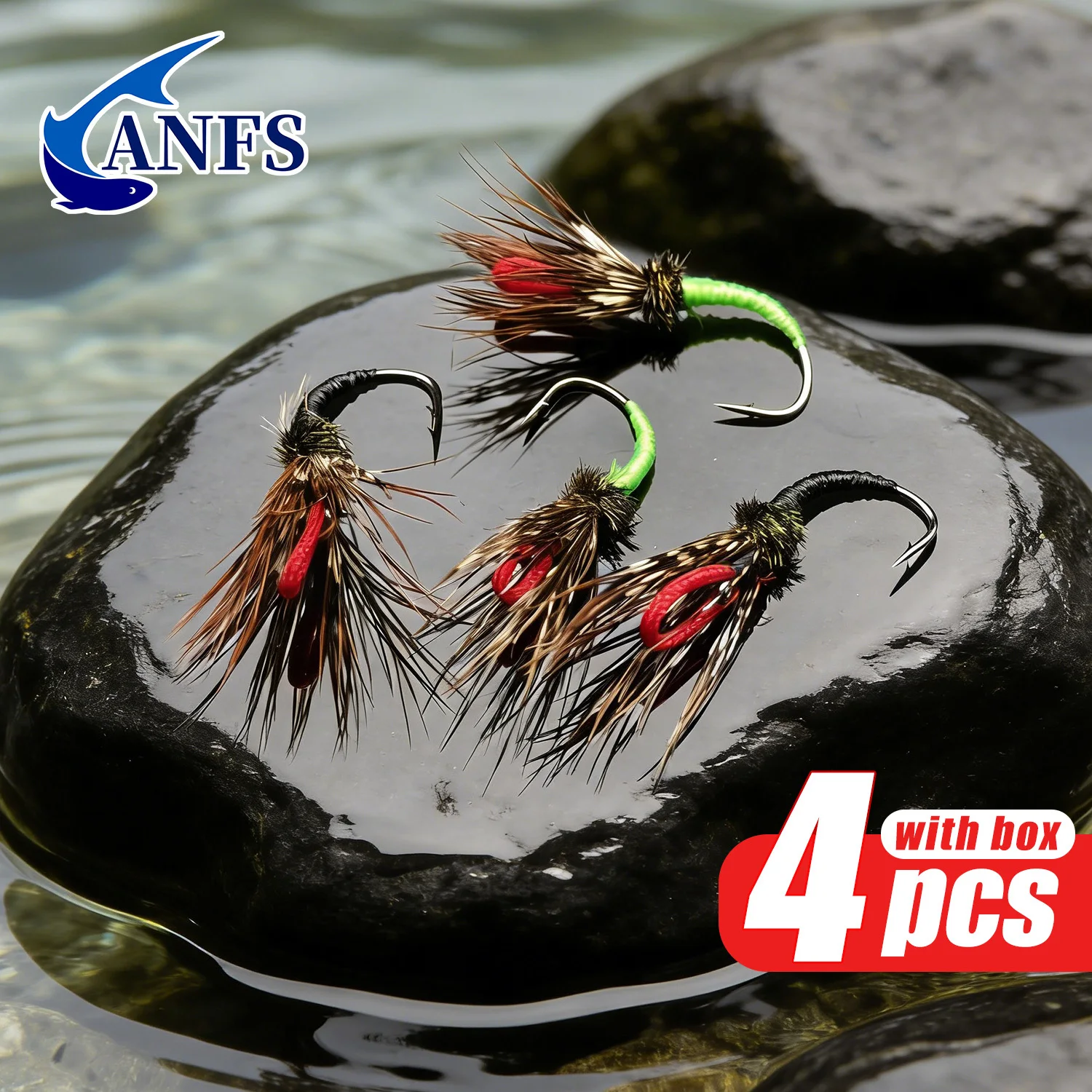 ANFS moscas Tenkara Fly Kebari para trucha y lubina – con anzuelos - imagen 5