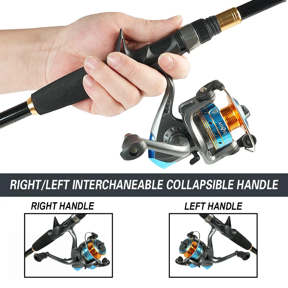 Kit de pesca retráctil portátil con anzuelo cebo colorido y bolsa - imagen 3