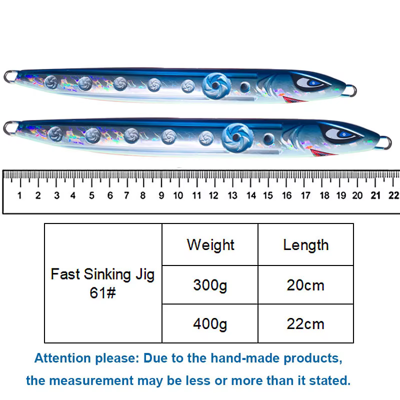 JIG61 Jig luminoso de hundimiento lento para agua salada - imagen 2
