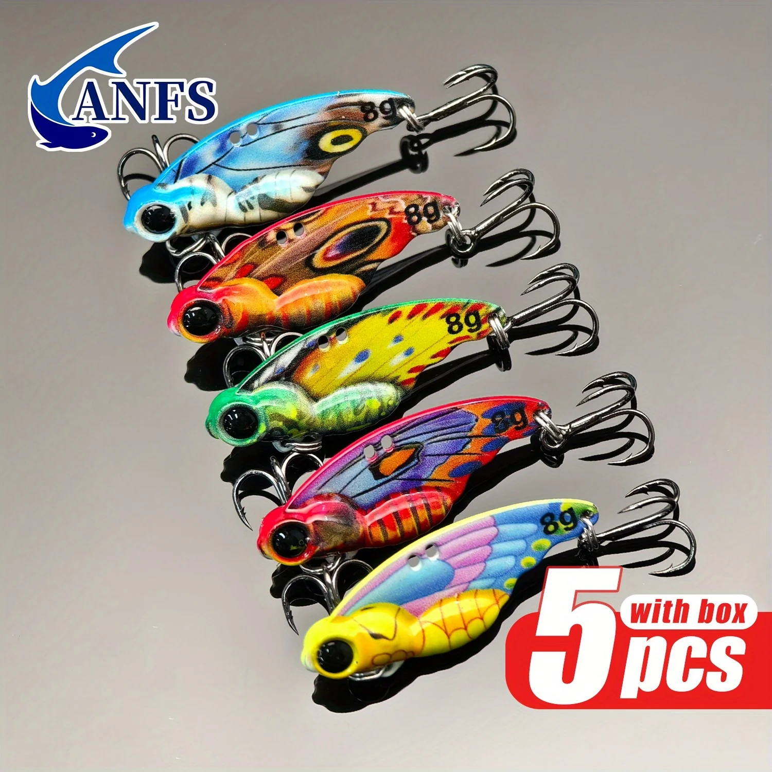 ANFS señuelo VIB artificial realista para pesca en agua salada - imagen 2