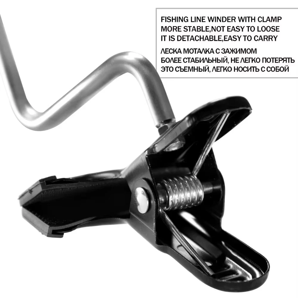 Bobinadora de pesca aluminio y acero con clip carrete - imagen 2