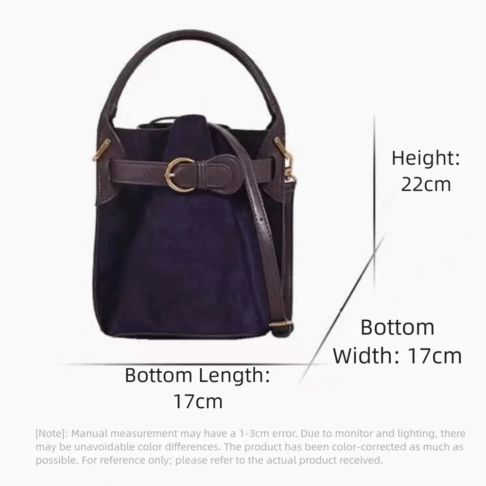 Bolso tote tipo cubo de PU morado de gran capacidad - imagen 4