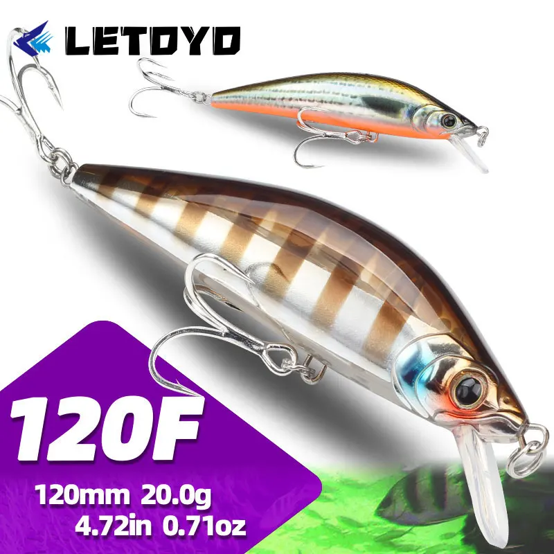 LETOYO Señuelo Minnow flotante Wobbler para lubina y lucio - imagen 2