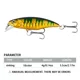 Wobbler Minnow flotante tipo crankbait artificial para lucio - imagen 2
