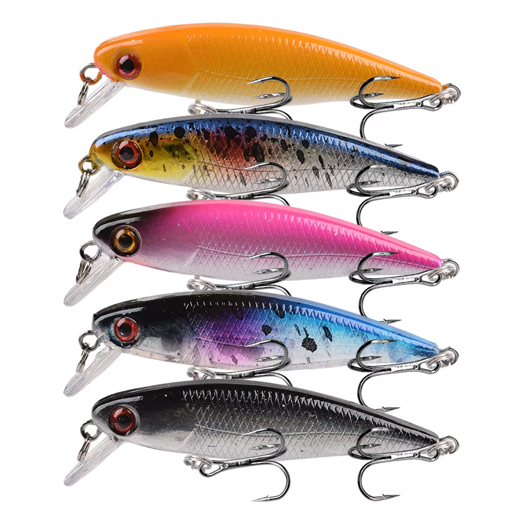 Señuelo Minnow de plástico duro con ojos 3D - imagen 3