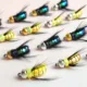 Señuelos de pesca con mosca Humpy amarillo y negro para trucha - imagen 3