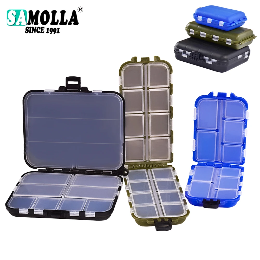 SAMOLLA Mini Caja Aparejos Impermeable para Anzuelos y Señuelos