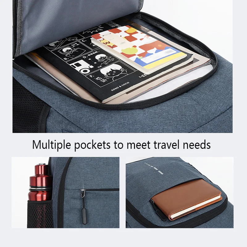 Lawaia Mochila impermeable con puerto USB para portátil 14″ - imagen 3