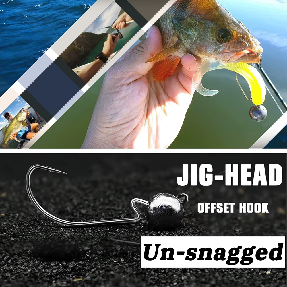 Anzuelos Jig Head compensados – Alta resistencia con púas para vinilo - imagen 4