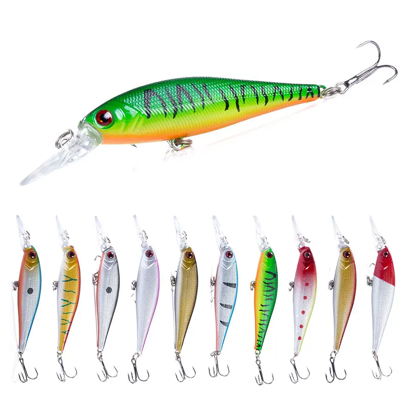 Wobbler Minnow Crankbait SwimBait duro para carpa y lubina - imagen 4