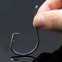 Anzuelos circulares offset Octopus acero alto carbono para mar con púas