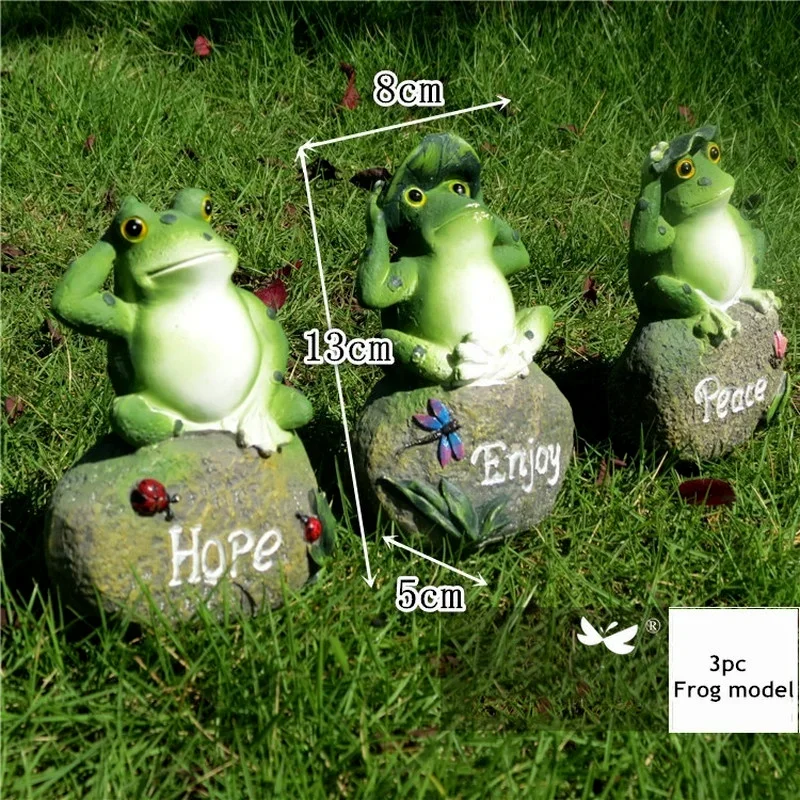 Ranas de resina decorativas para jardín