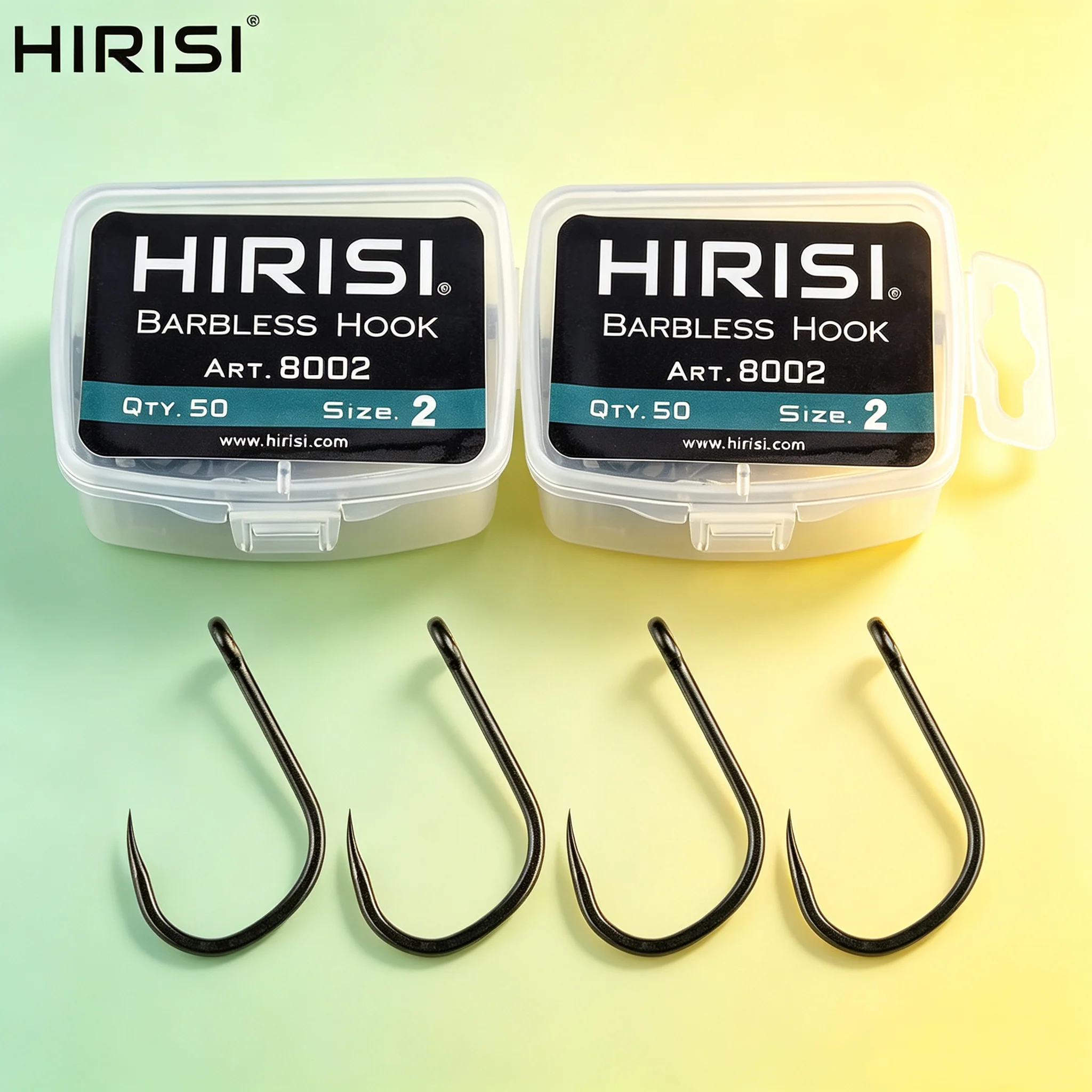 Hirisi Anzuelos de acero inoxidable con recubrimiento PTFE y carbono
