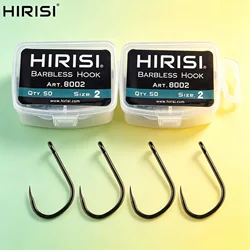 Hirisi Anzuelos de acero inoxidable con recubrimiento PTFE y carbono