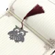 Marcador de libros metálico Búho con borla colgante, regalo escolar