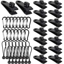 Kit accesorios para tienda de campaña: clips, sujeciones y cuerdas elásticas