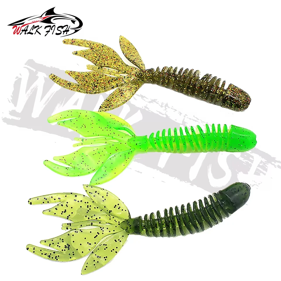 WALK FISH Swimbait de silicona irregular tipo camarón para lubina - imagen 5