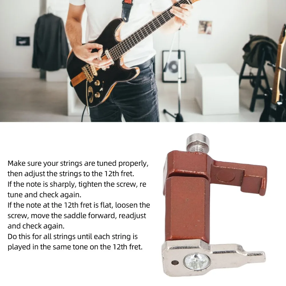 Ajustador puente tremolo de guitarra de metal terracota premium - imagen 5