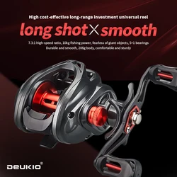 DEUKIO Carrete Baitcasting Ultraligero Freno Magnético