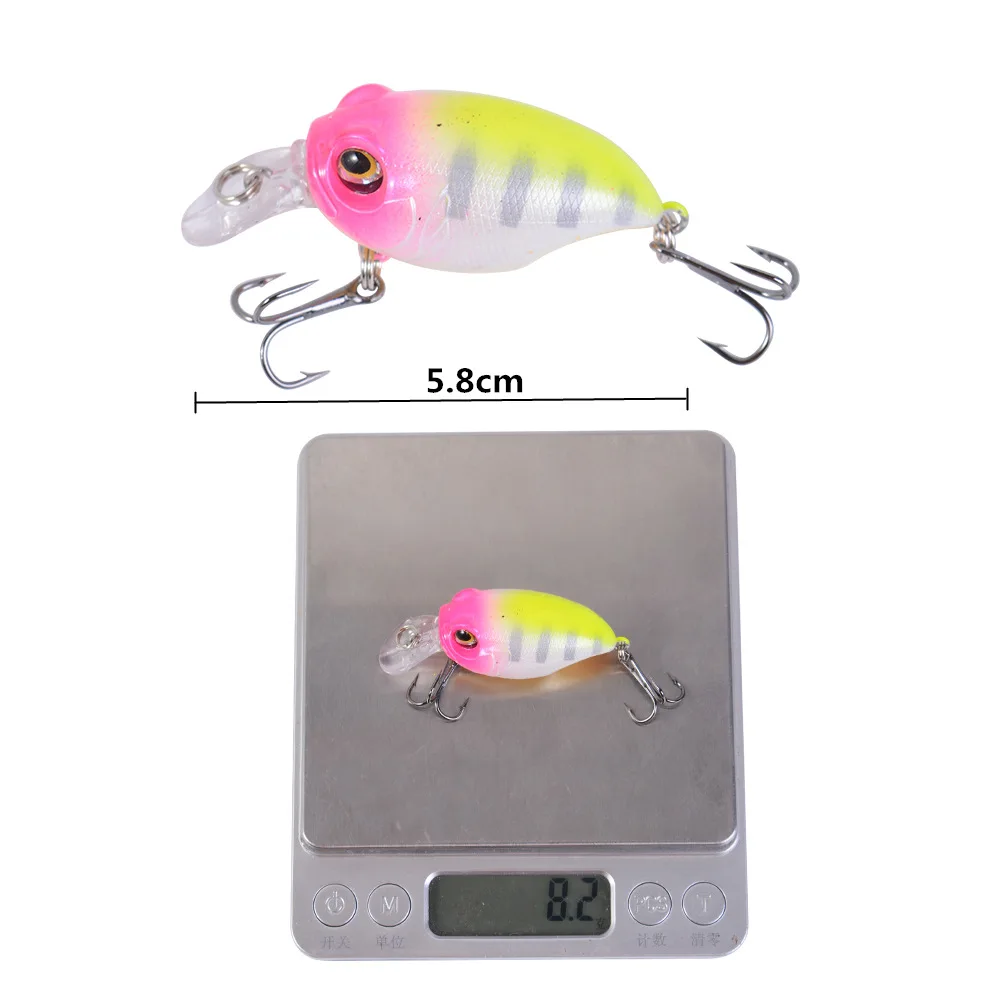 Crankbait flotante de plástico duro para trucha, lucio y lubina
