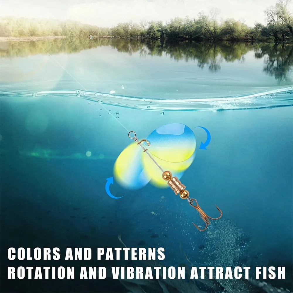 Cuchillas giratorias para señuelos - Color Colorado para Walleye - imagen 2