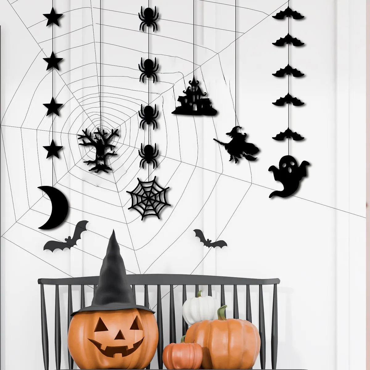Adornos colgantes Halloween fantasma y bruja para decoración de casa - imagen 5