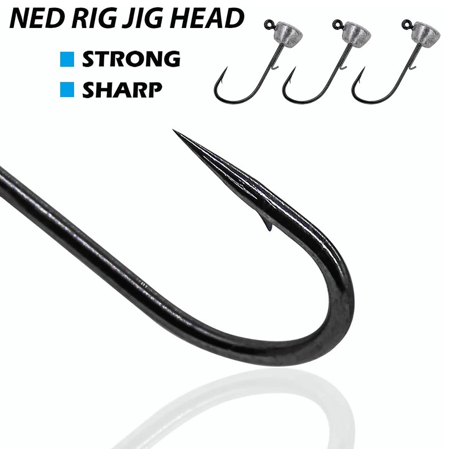 Jig Head Finesse Weedless – Cabezal de plomo seta para vinilo lubina - imagen 3