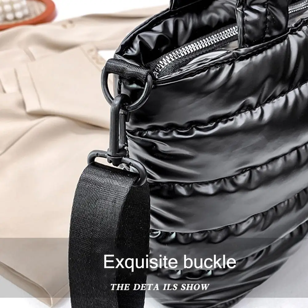 Bolso bandolera acolchado ligero puffer para mujer – tote de hombro - imagen 5