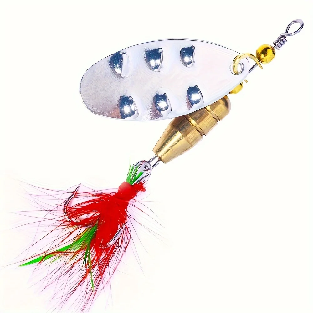 Cucharas de pesca con bolsa para lucio y carpa, cebo giratorio - imagen 3